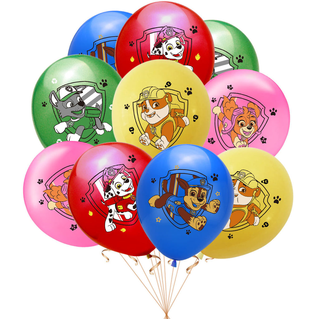 Ballons Pat'Patrouille en Latex de 12 Pouces, Décoration de ixd'Anniversaire, Dessin Animé, Chiot