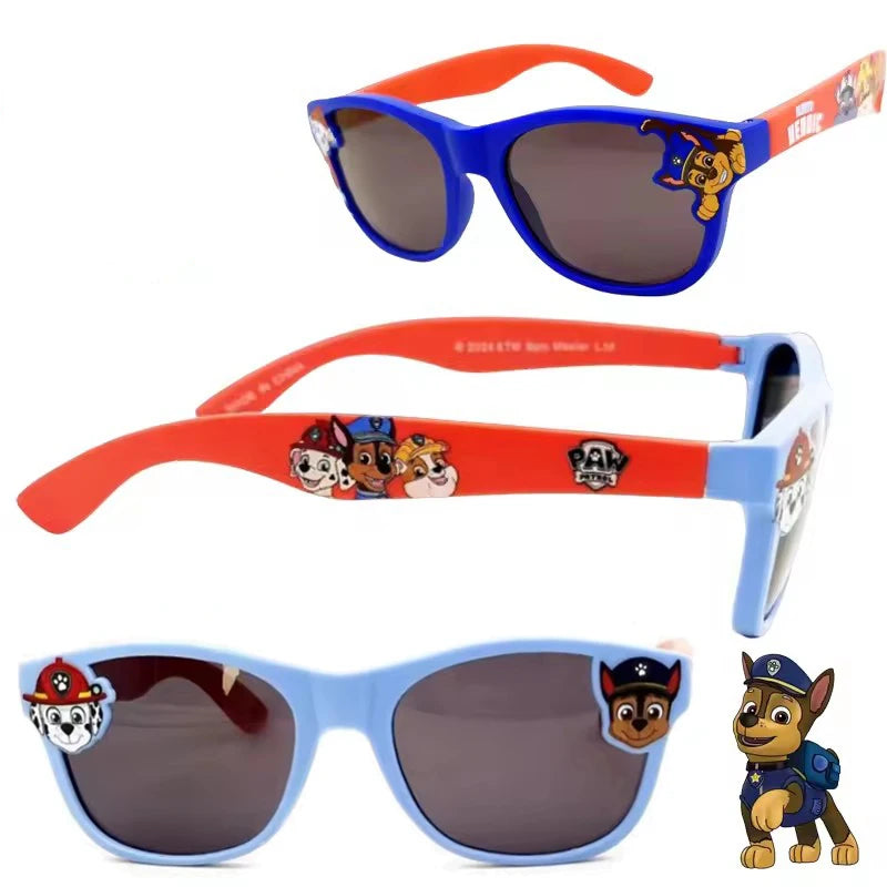 Lunettes de soleil Paw Patrol, lunettes de soleil pour enfants avec motif de chien de dessin animé, adaptées aux garçons et aux filles, lunettes de soleil mignonnes pour enfants