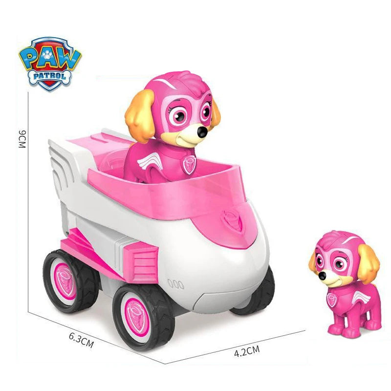 PAW Patrol – équipe de sauvetage de grande réalisation, chien de puissance, assemblage de dessin animé, pendentif de voiture électrique fait à la main, jouet, cadeau d'anniversaire pour enfants