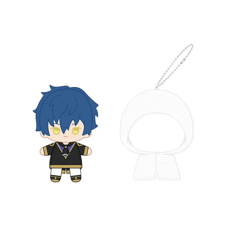 Ensemble Stars!! 2 Poupées à doigts en peluche douce style imperméable, porte-clés et pendentifs de sac, figurines mignonnes, jouets d'anime et de jeu, poupées de collection