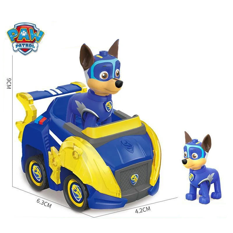 PAW Patrol – équipe de sauvetage de grande réalisation, chien de puissance, assemblage de dessin animé, pendentif de voiture électrique fait à la main, jouet, cadeau d'anniversaire pour enfants