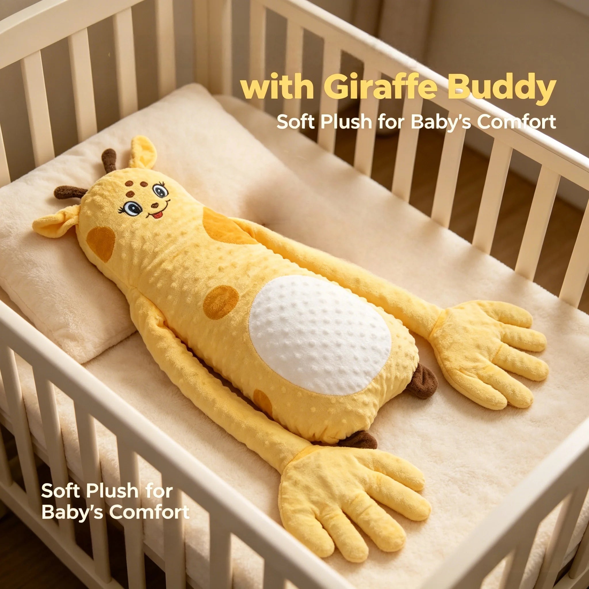    Oreiller Apaisant Intelligent pour Bébé avec Fonction Tapotement Automatique – Compagnon de Sommeil Réconfortant