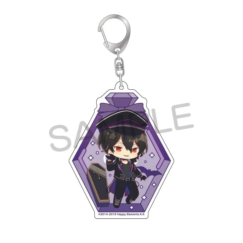 Ensemble Stars! Pendentif porte-clés en acrylique, version bouteille à message, pour sac, voiture, téléphone portable, cadeau pour amis et festivals