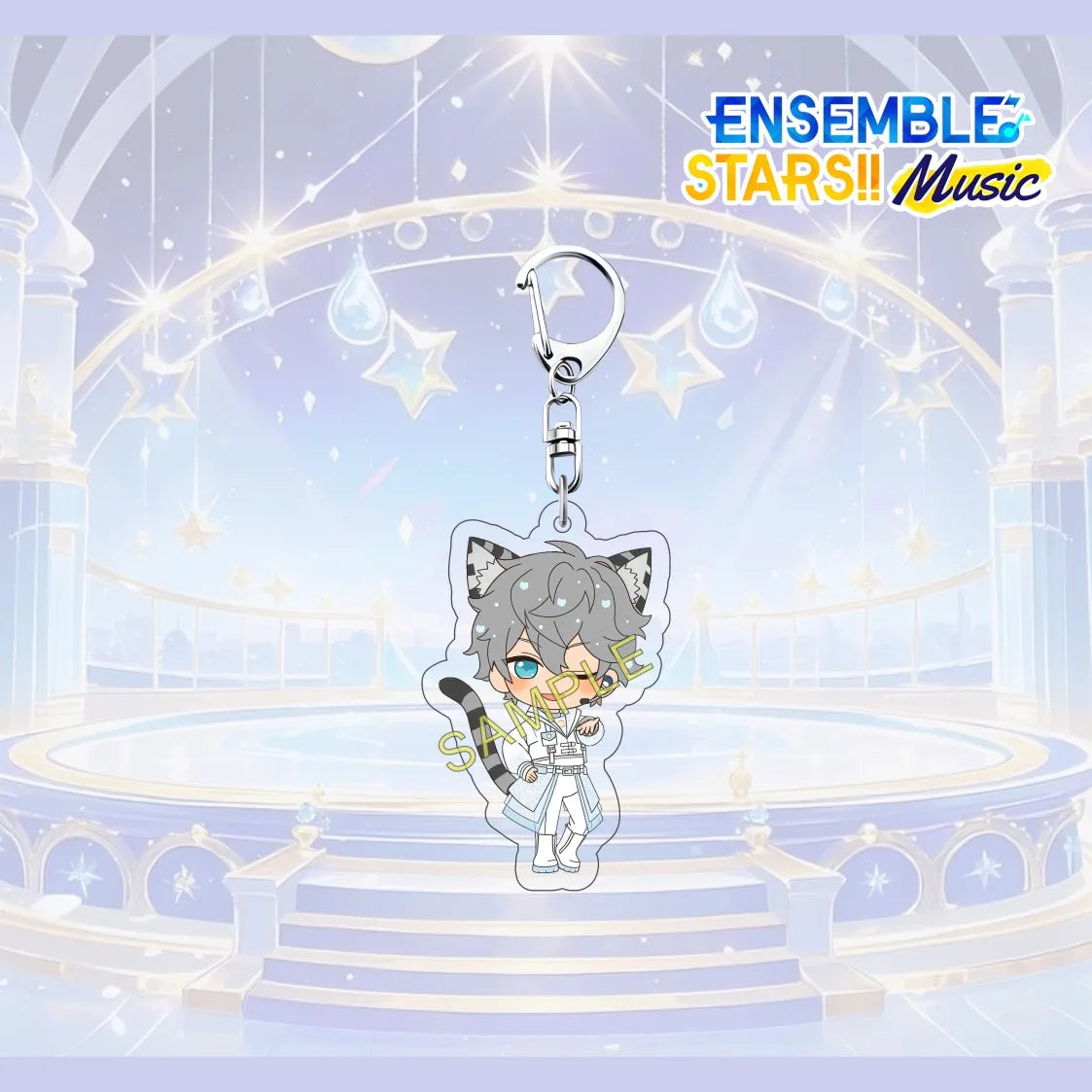 Porte-clés en acrylique de 6 cm avec personnage mignon de l'anime Ensemble Stars, pendentif pour sac à dos, décoration de clé de voiture, cadeau de collection pour fans