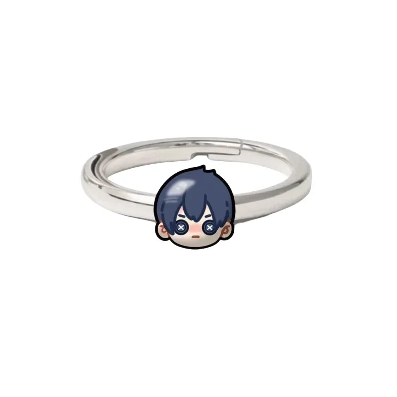 Haikyuu!! Kageyama KozumeKENMAS HinMiShoyo-Bague Ajustable pour Couple, Bijoux Périphpopularité Originaux, Cadeau d'Anniversaire