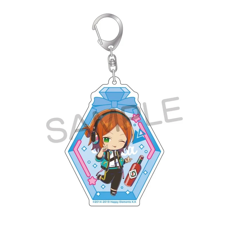 Ensemble Stars! Pendentif porte-clés en acrylique, version bouteille à message, pour sac, voiture, téléphone portable, cadeau pour amis et festivals
