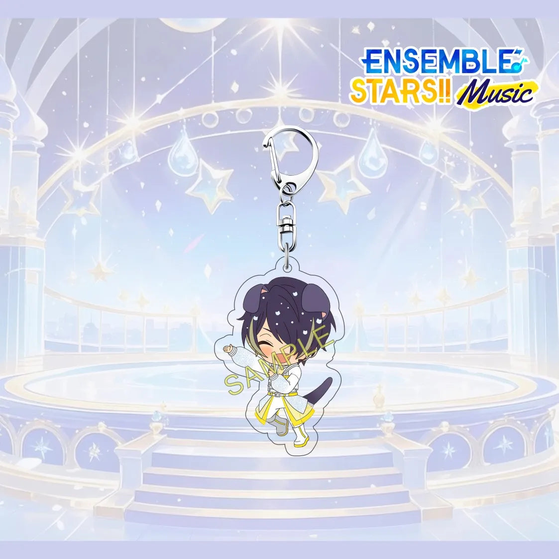 Porte-clés en acrylique de 6 cm avec personnage mignon de l'anime Ensemble Stars, pendentif pour sac à dos, décoration de clé de voiture, cadeau de collection pour fans