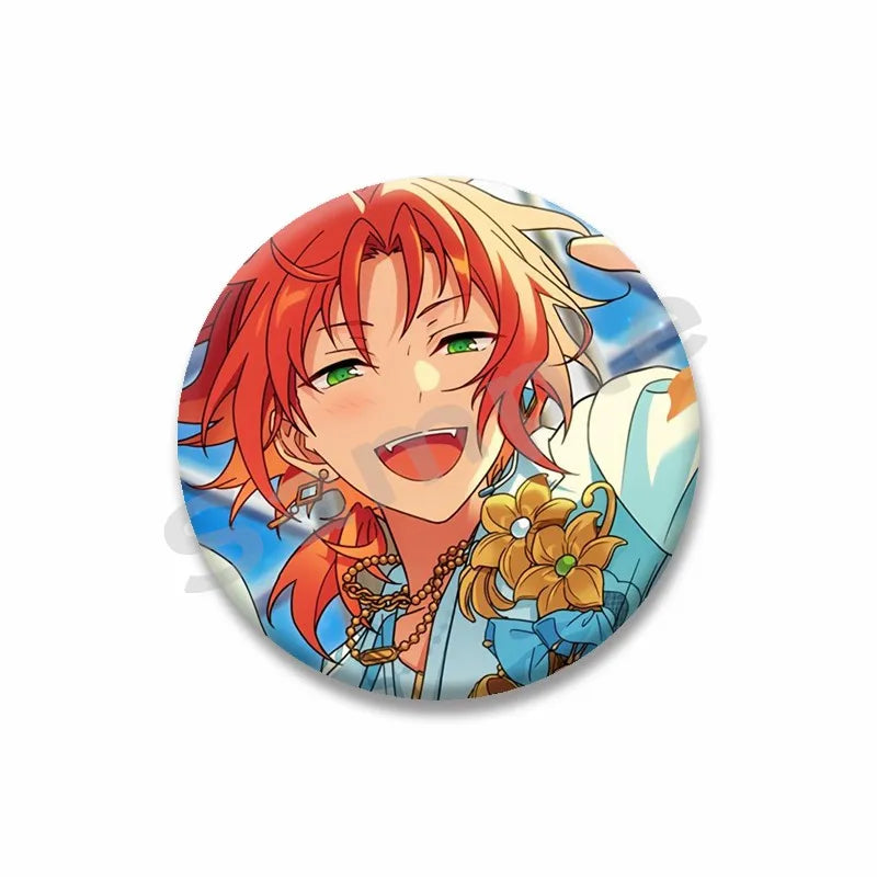 Ensemble étoiles Anime broche sur sac à dos dessin animé rôle Tatsumi Kazehaya Eichi Tenshouin Badge pour vêtements bijoux cadeau pour amis