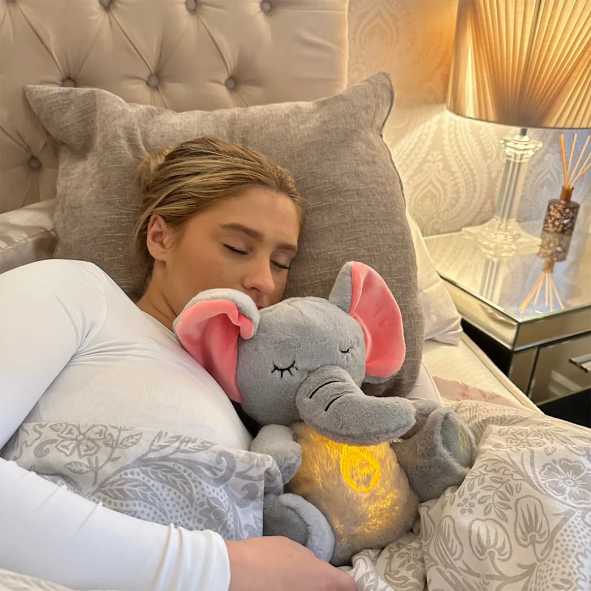 Éléphant Câlin Respirant – Compagnon de Sommeil