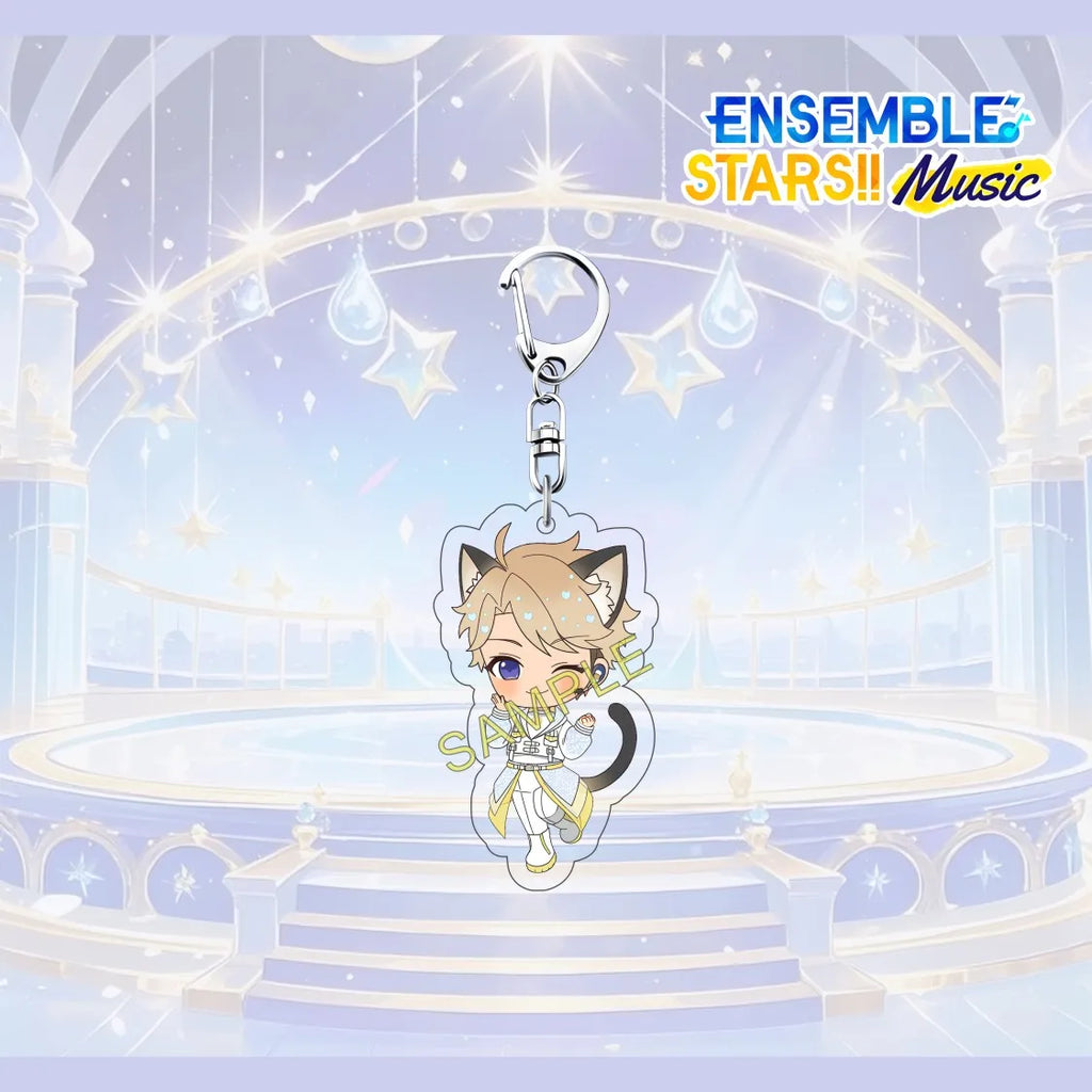 Porte-clés en acrylique de 6 cm avec personnage mignon de l'anime Ensemble Stars, pendentif pour sac à dos, décoration de clé de voiture, cadeau de collection pour fans