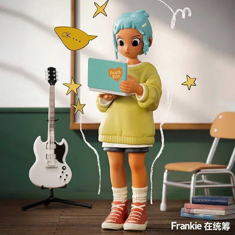 POP MART – boîte aveugle série Peach Riot Rise Up, boîte mystère, ornements Kawaii, Figurines, décoration de maison, modèle de bureau, poupées, cadeau pour filles