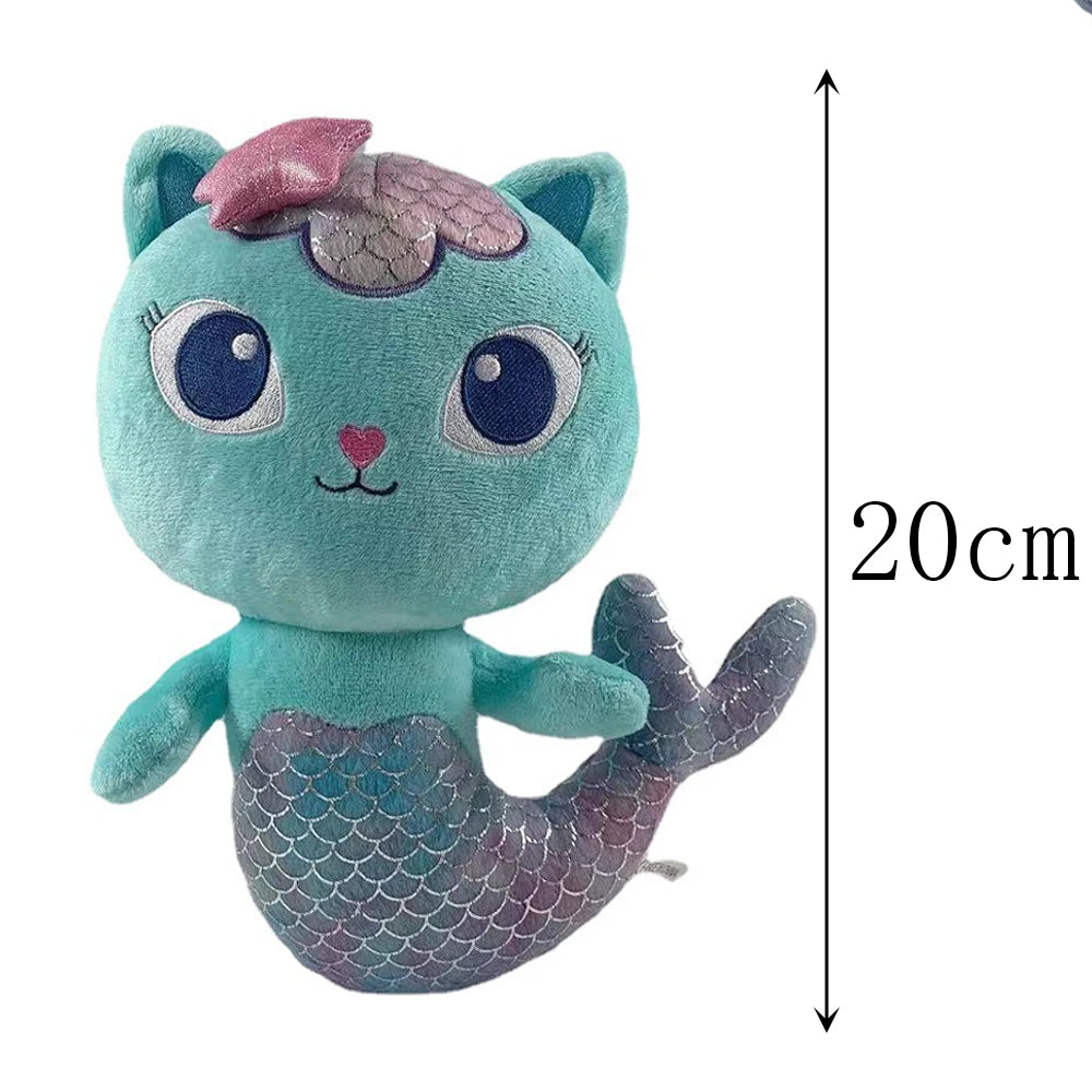 Nouveau Gabbys maison de poupée en peluche Mercat dessin animé animaux en peluche chat souriant voiture chat câlin Gaby fille cadeau d'anniversaire
