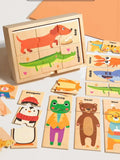Puzzle Montessori en Bois Animaux – Jeu Éducatif Cognitif et Sensoriel pour Enfants 3 à 6 Ans