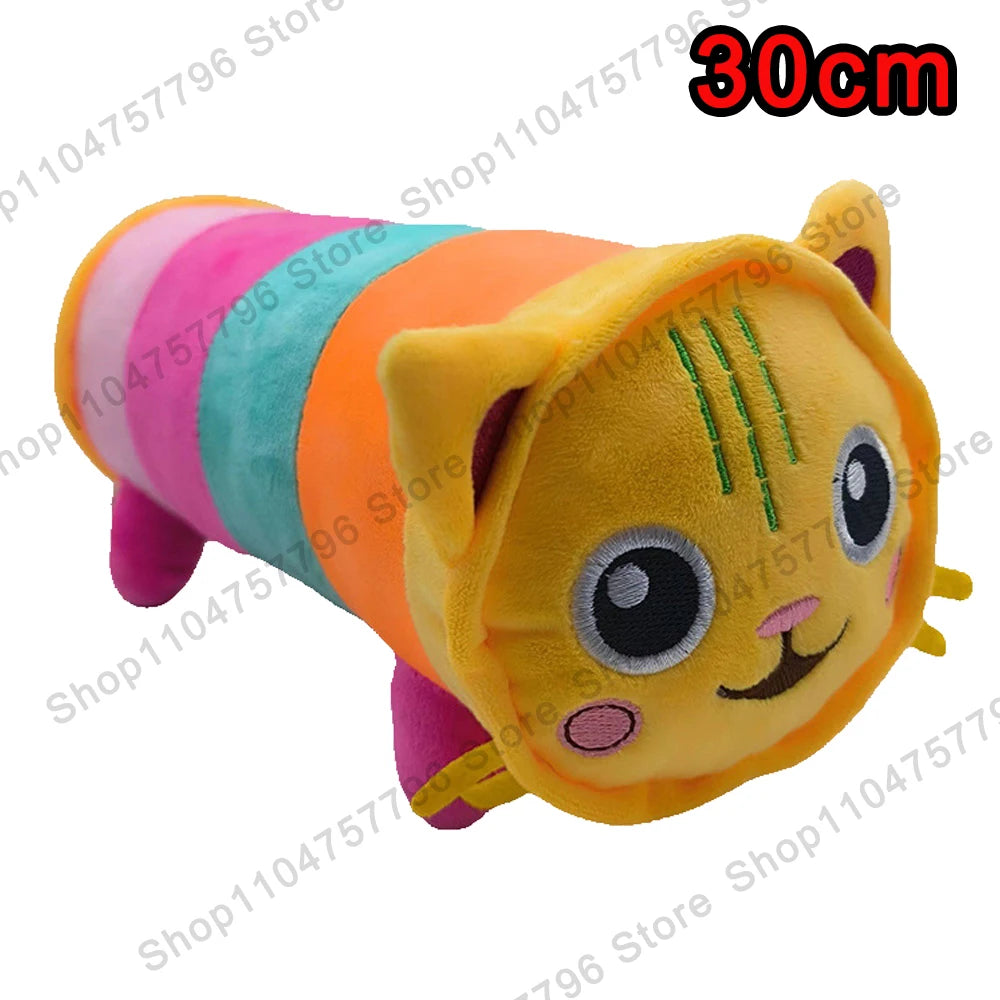 8 pièces Nouveaux porte-clés en peluche Maison de poupée Gabby, animaux en peluche Mercat, chat souriant, chat de voiture, chat câlin, cadeau d'anniversaire pour fille Gaby