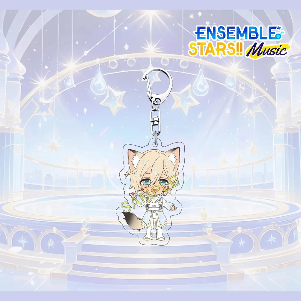 Porte-clés en acrylique de 6 cm avec personnage mignon de l'anime Ensemble Stars, pendentif pour sac à dos, décoration de clé de voiture, cadeau de collection pour fans