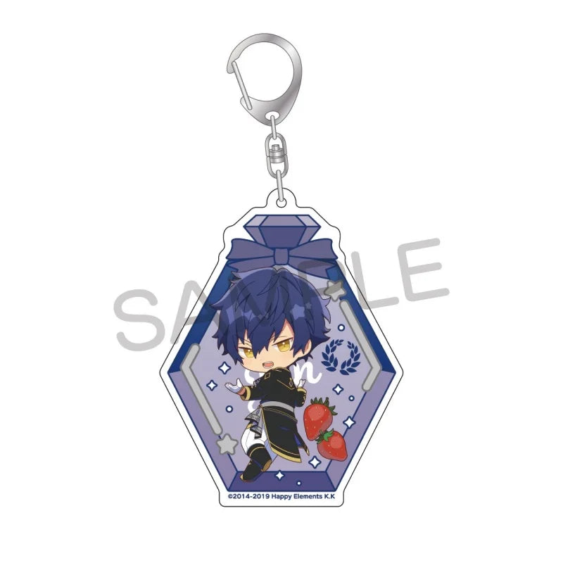 Ensemble Stars! Pendentif porte-clés en acrylique, version bouteille à message, pour sac, voiture, téléphone portable, cadeau pour amis et festivals