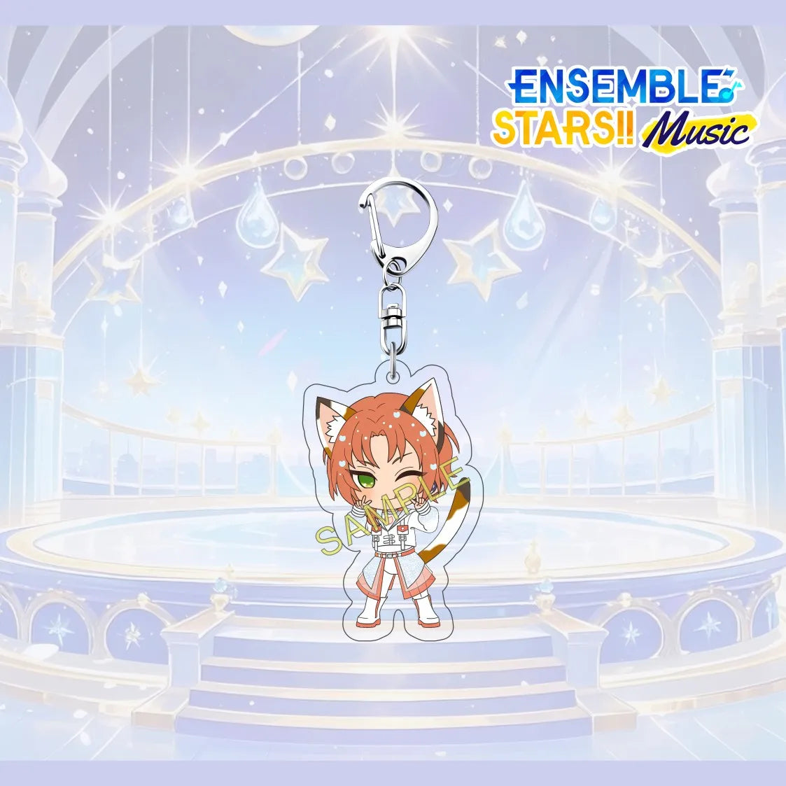 Porte-clés en acrylique de 6 cm avec personnage mignon de l'anime Ensemble Stars, pendentif pour sac à dos, décoration de clé de voiture, cadeau de collection pour fans