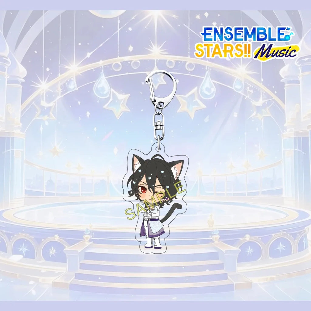 Porte-clés en acrylique de 6 cm avec personnage mignon de l'anime Ensemble Stars, pendentif pour sac à dos, décoration de clé de voiture, cadeau de collection pour fans