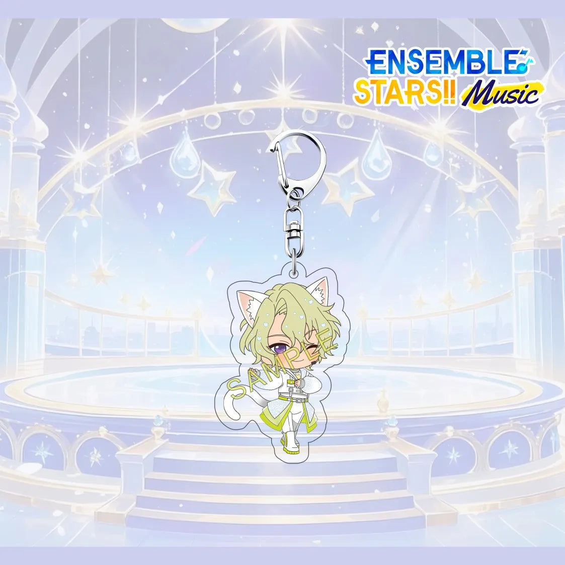 Porte-clés en acrylique de 6 cm avec personnage mignon de l'anime Ensemble Stars, pendentif pour sac à dos, décoration de clé de voiture, cadeau de collection pour fans