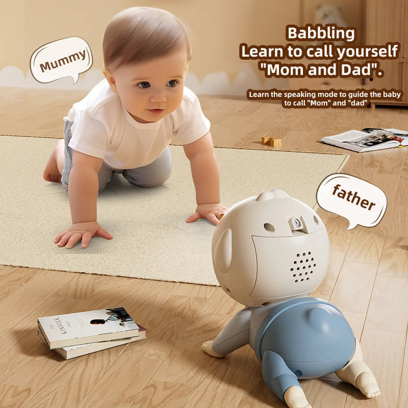 Jouet pour bébé poupée rampante musicale, 0-1 ans, apprentissage de la direction rampante et jouet apaisant pour l'entraînement au levage de la tête, gi pour la journée des enfants