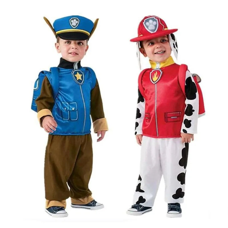 Costume de cosplay Pat' Patrouille pour enfants, tenue créative pour spectacle de scène, déguisement Chase Skye pour garçon et fille