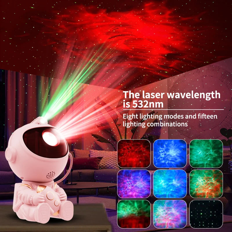 Projecteur Galaxie Astronaute LED – Veilleuse Ciel Étoilé pour Chambre d’Enfant avec Télécommande