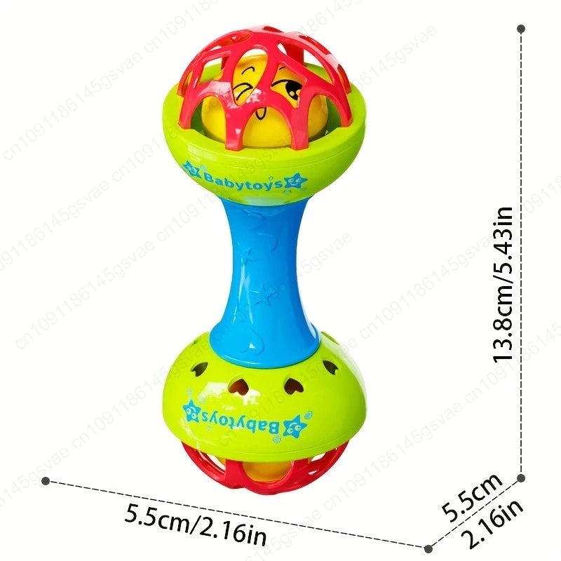 Lot de 2 Hochets Sensoriels Montessori pour Bébé 0-12 Mois – Jouets d’Éveil et de Motricité