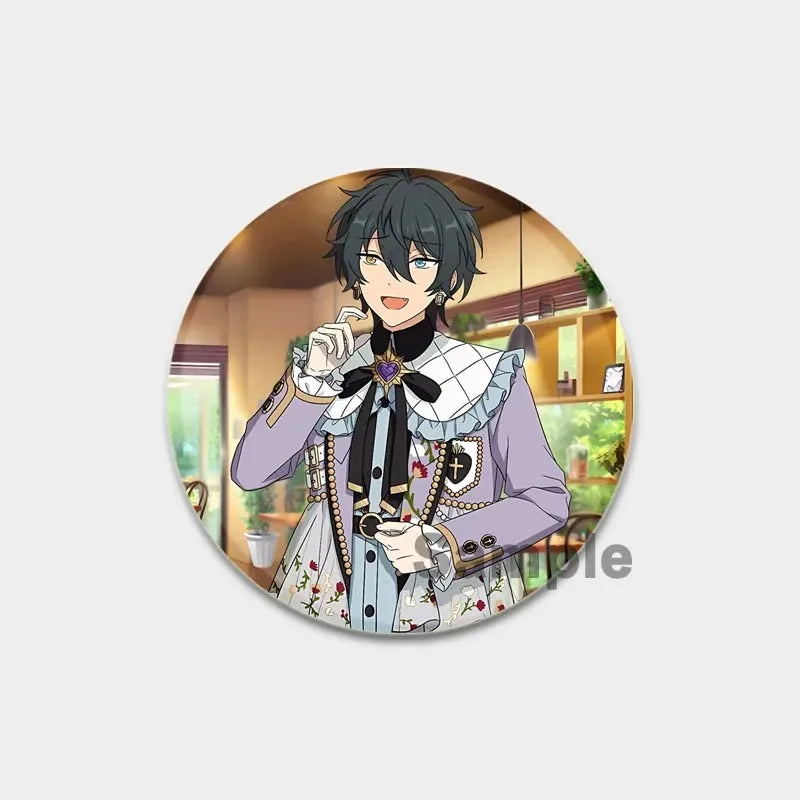 Ensemble d'étoiles rondes faites à la main pour sac à dos, épingles de dessin animé amusantes, accessoires de collection d'anime, décoration de chapeau d'insigne, broches encliquetables
