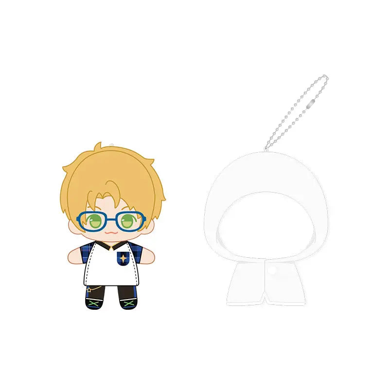 Ensemble Stars!! 2 Poupées à doigts en peluche douce style imperméable, porte-clés et pendentifs de sac, figurines mignonnes, jouets d'anime et de jeu, poupées de collection