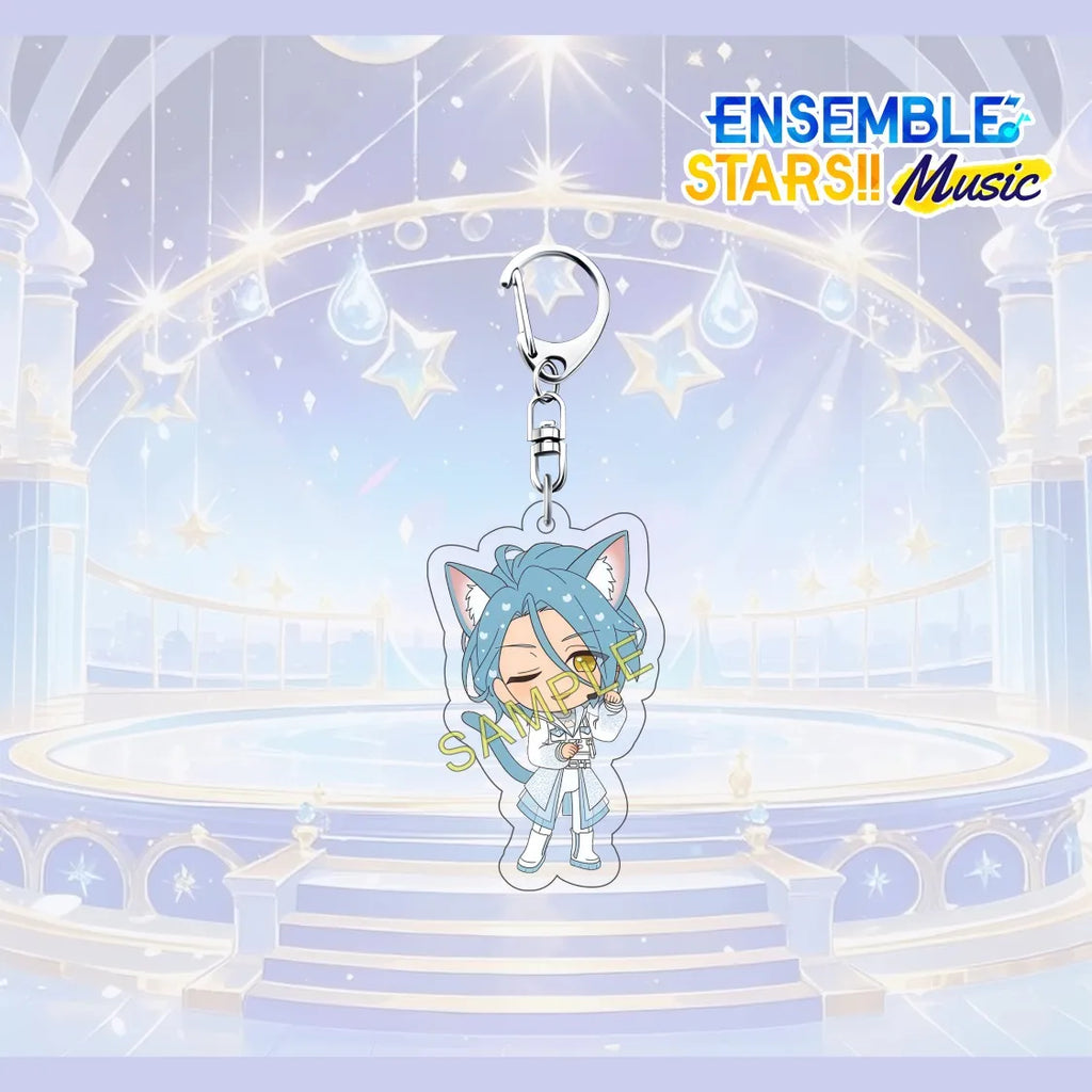 Porte-clés en acrylique de 6 cm avec personnage mignon de l'anime Ensemble Stars, pendentif pour sac à dos, décoration de clé de voiture, cadeau de collection pour fans