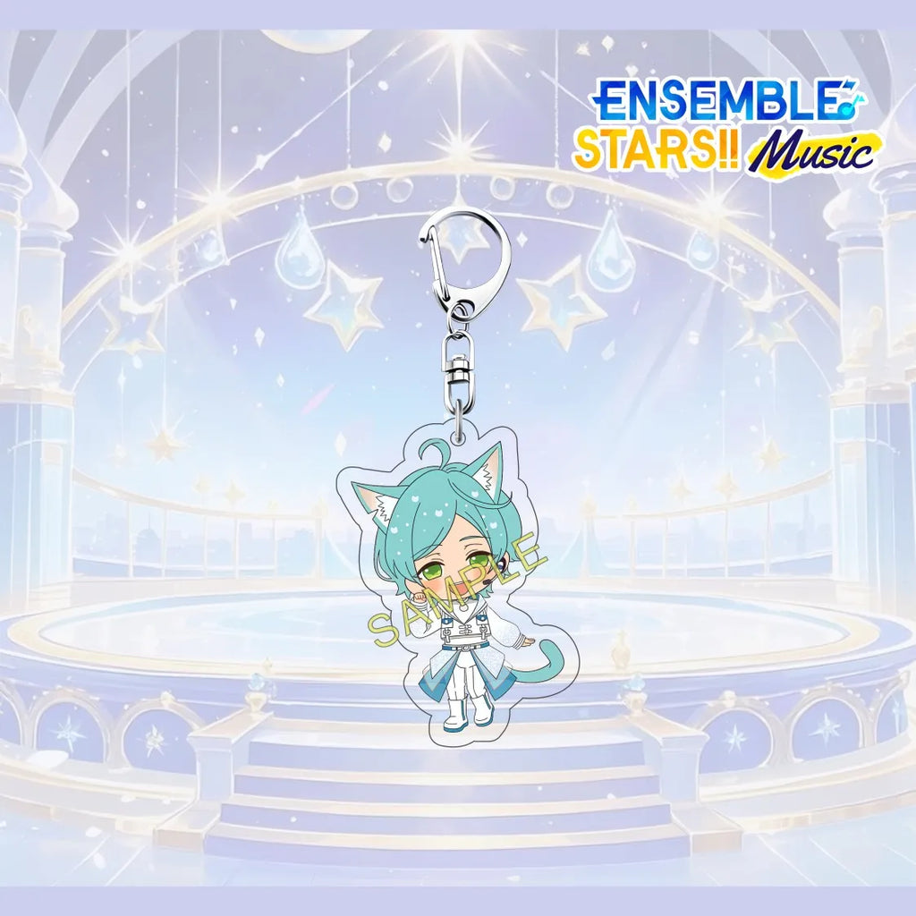 Porte-clés en acrylique de 6 cm avec personnage mignon de l'anime Ensemble Stars, pendentif pour sac à dos, décoration de clé de voiture, cadeau de collection pour fans