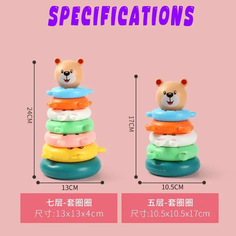 Nouveaux jouets pour bébé 0-12 Montns Puzzle pyramide tour tasse jouets empilables Montessori éducatif plage enfants piscine baignoire jouet enfants cadeau