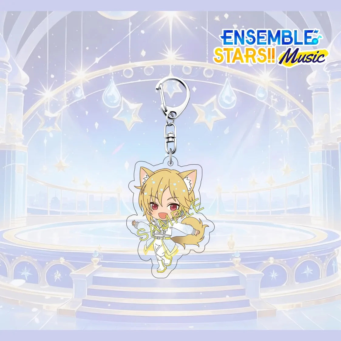 Porte-clés en acrylique de 6 cm avec personnage mignon de l'anime Ensemble Stars, pendentif pour sac à dos, décoration de clé de voiture, cadeau de collection pour fans