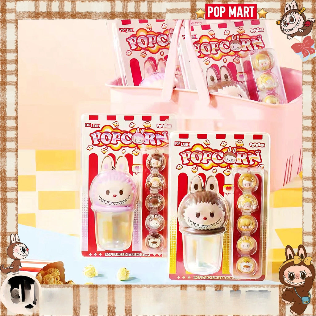 POP MART labubu Park – mini figurine originale, édition limitée, série pop-corn, jouets d'action, cadeau d'anniversaire Surprise