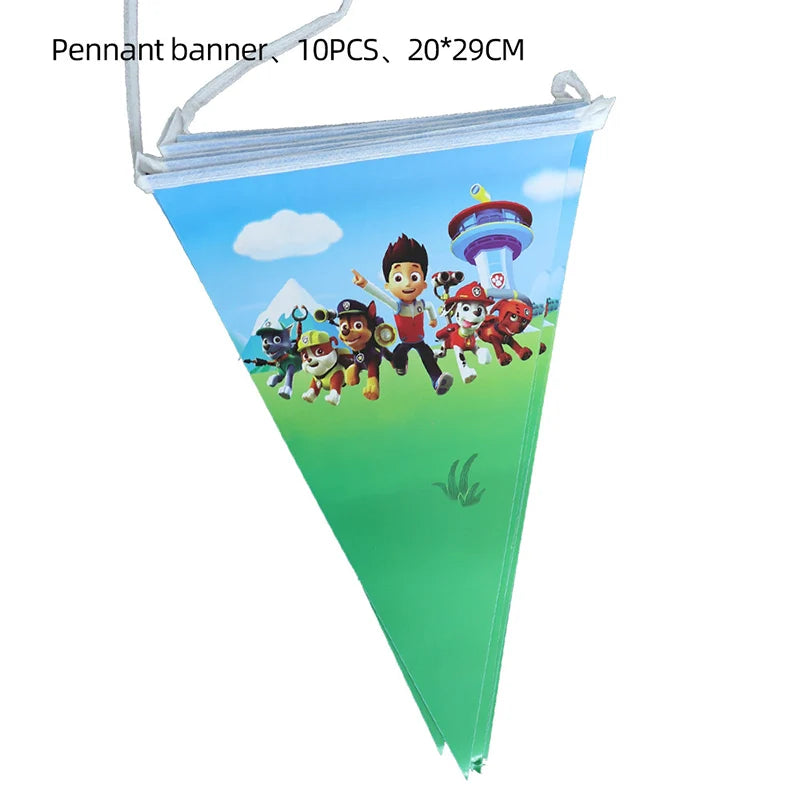 PAW Patrol – décoration de fête d'anniversaire, ensemble de ballons, vaisselle jetable, fournitures pour événements pour enfants, bannière, cadeau d'arrière-plan, nouvelle Version
