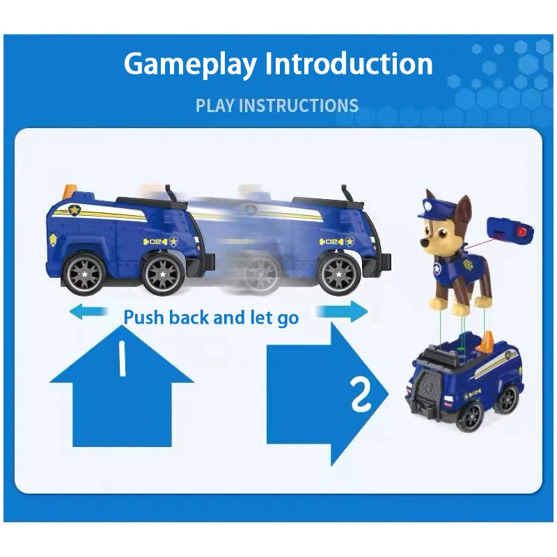 PAW Patrol – équipe de sauvetage de grande réalisation, chien de puissance, assemblage de dessin animé, pendentif de voiture électrique fait à la main, jouet, cadeau d'anniversaire pour enfants