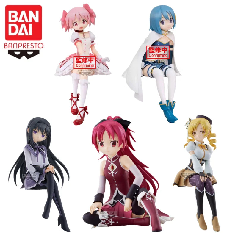 En stock, figurines originales Bandai Puella Magi Madoka Magica Kaname Madoka Miki Sayaka Rebellious Stories, modèles de personnages d'anime, jouets cadeaux