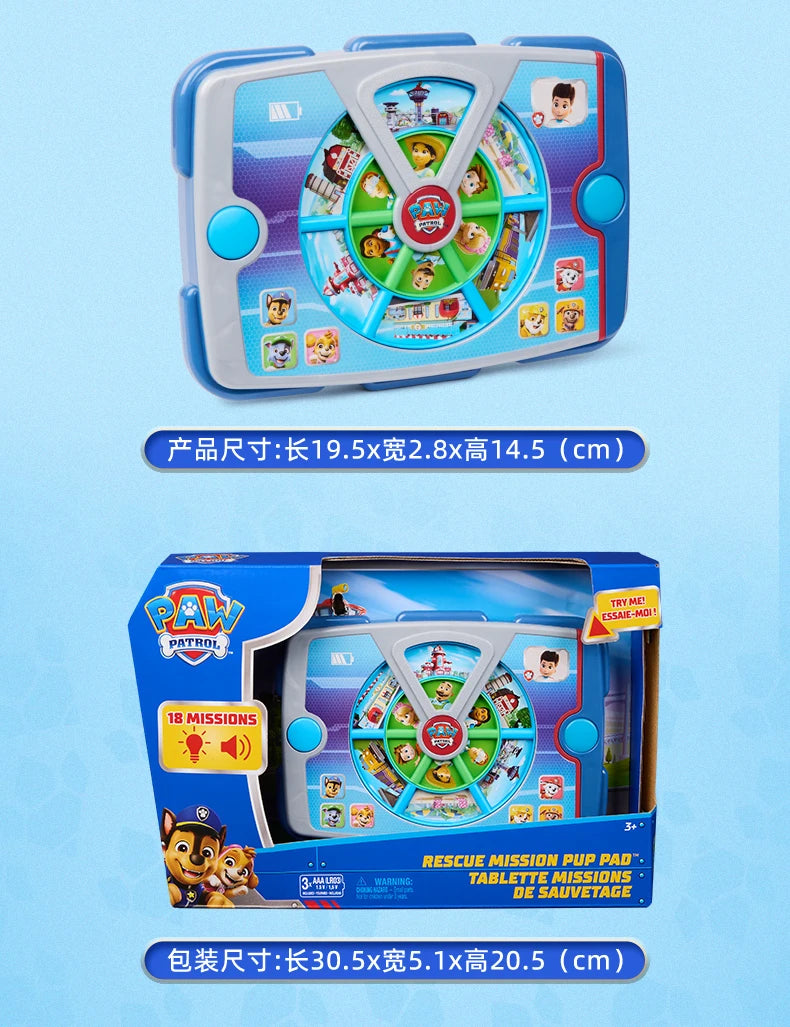 Jouet interactif Original PAW Patrol Rescue Mission Pup Pad avec lumières sons et musique, jeu de simulation, jouets pour enfants pour garçons et filles