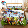 Ensemble de housse de couette Paw Patrol Cute Puppy, housse de couette de dessin animé avec taie d'oreiller, literie douce, décoration de chambre à coucher, cadeau pour enfants