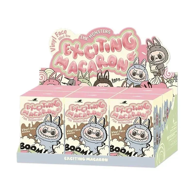 POP MART THE MONSTERS - Boîte Mystère Macaron Vinyl Face - Figurines Authentiques à Collectionner - Décoration Maison