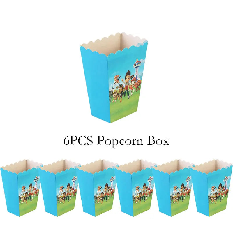 Ensemble de fournitures de fête d'anniversaire Paw Patrol, ballons, toile de fond, assiettes, gobelets, décorations de gâteaux, autocollants Paw Patrol, bannière, cadeaux de fête