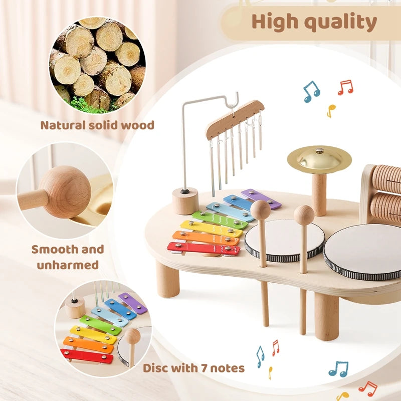 Xylophone Montessori en Bois pour Bébé – Jouet Musical Éducatif et Éveil Sensoriel