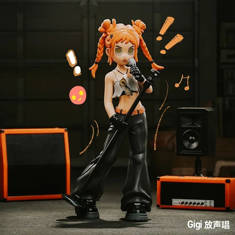 POP MART – boîte aveugle série Peach Riot Rise Up, boîte mystère, ornements Kawaii, Figurines, décoration de maison, modèle de bureau, poupées, cadeau pour filles