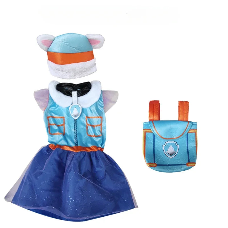 Costume de cosplay Pat' Patrouille pour enfants, tenue créative pour spectacle de scène, déguisement Chase Skye pour garçon et fille
