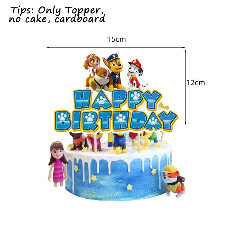 PAW Patrol – décoration de fête d'anniversaire, ensemble de ballons, vaisselle jetable, fournitures pour événements pour enfants, bannière, cadeau d'arrière-plan, nouvelle Version