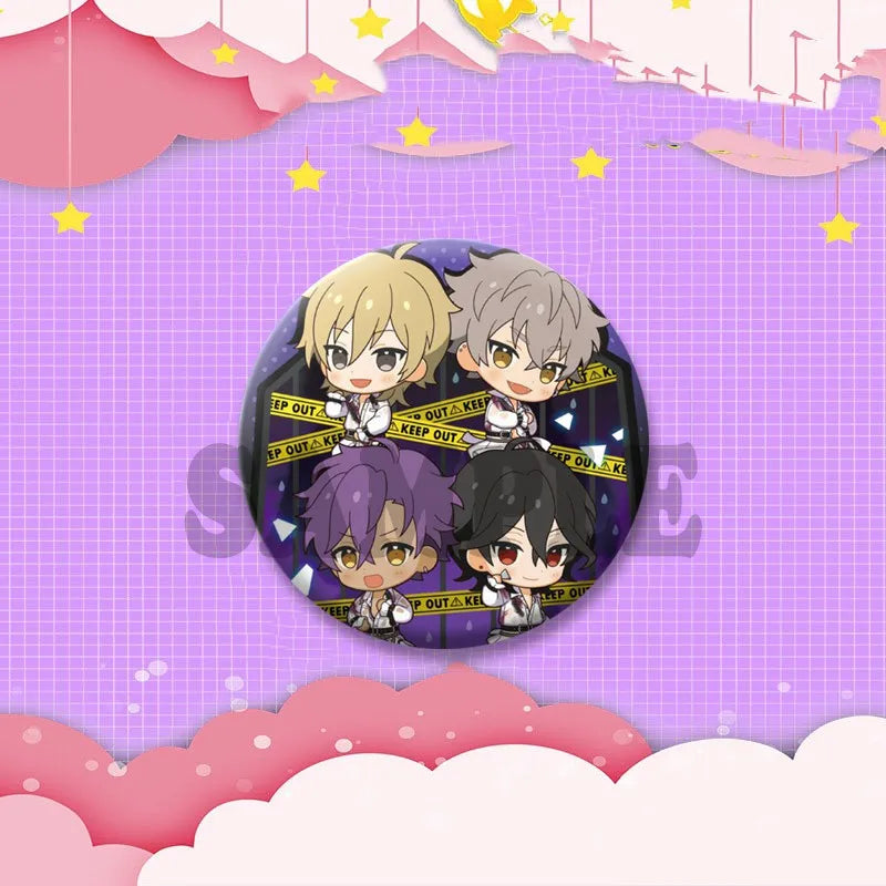Ensemble étoiles jeu Badge rond créatif dessin animé idole bouton broche vêtements sac à dos bijoux accessoires décoration épinglettes