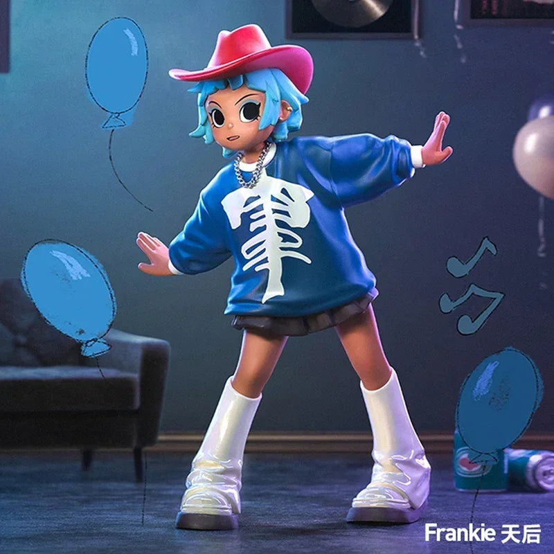 POP MART – boîte aveugle série Peach Riot Rise Up, boîte mystère, ornements Kawaii, Figurines, décoration de maison, modèle de bureau, poupées, cadeau pour filles