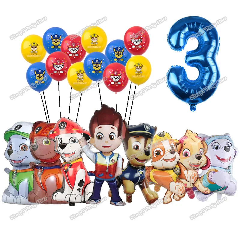 PAW Patrol – décoration de fête d'anniversaire, ensemble de ballons, vaisselle jetable, fournitures pour événements pour enfants, bannière, cadeau d'arrière-plan, nouvelle Version
