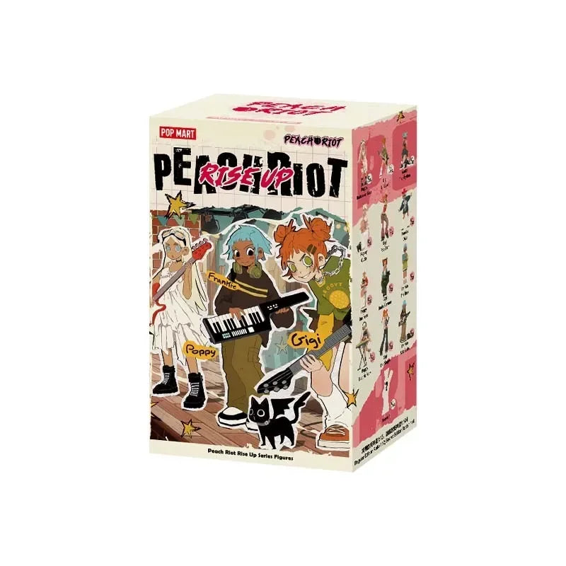 POP MART – boîte aveugle série Peach Riot Rise Up, boîte mystère, ornements Kawaii, Figurines, décoration de maison, modèle de bureau, poupées, cadeau pour filles