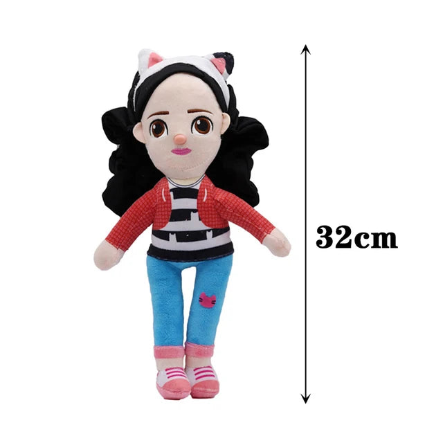 Nouveau Gabbys maison de poupée en peluche Mercat dessin animé animaux en peluche chat souriant voiture chat câlin Gaby fille cadeau d'anniversaire